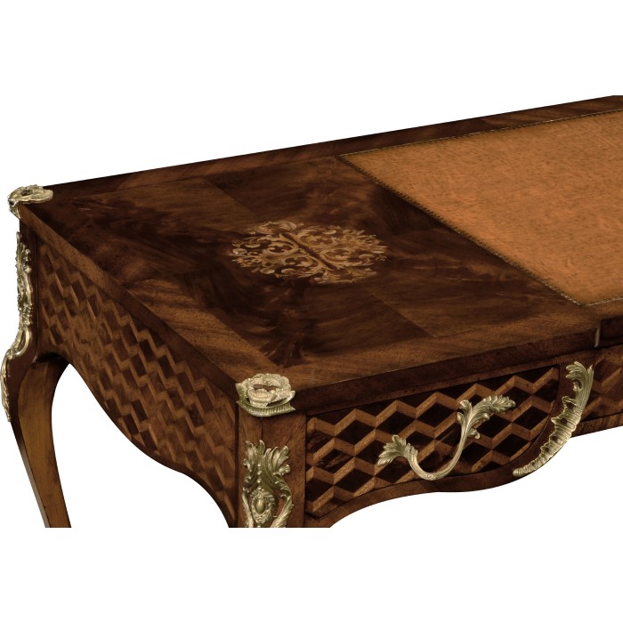Mahogany bureau with fine MOP & marquetry inlay