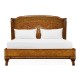 Louis XV Style Burl Walnut & Mother Of Pearl Cali King Bed