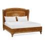 Louis XV Style Burl Walnut & Mother Of Pearl UK King Bed