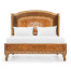 Louis XV Style Burl Walnut & Mother Of Pearl UK Queen Bed
