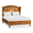 Louis XV Style Burl Walnut & Mother Of Pearl UK Queen Bed