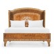 Louis XV Style Burl Walnut & Mother Of Pearl US Queen Bed
