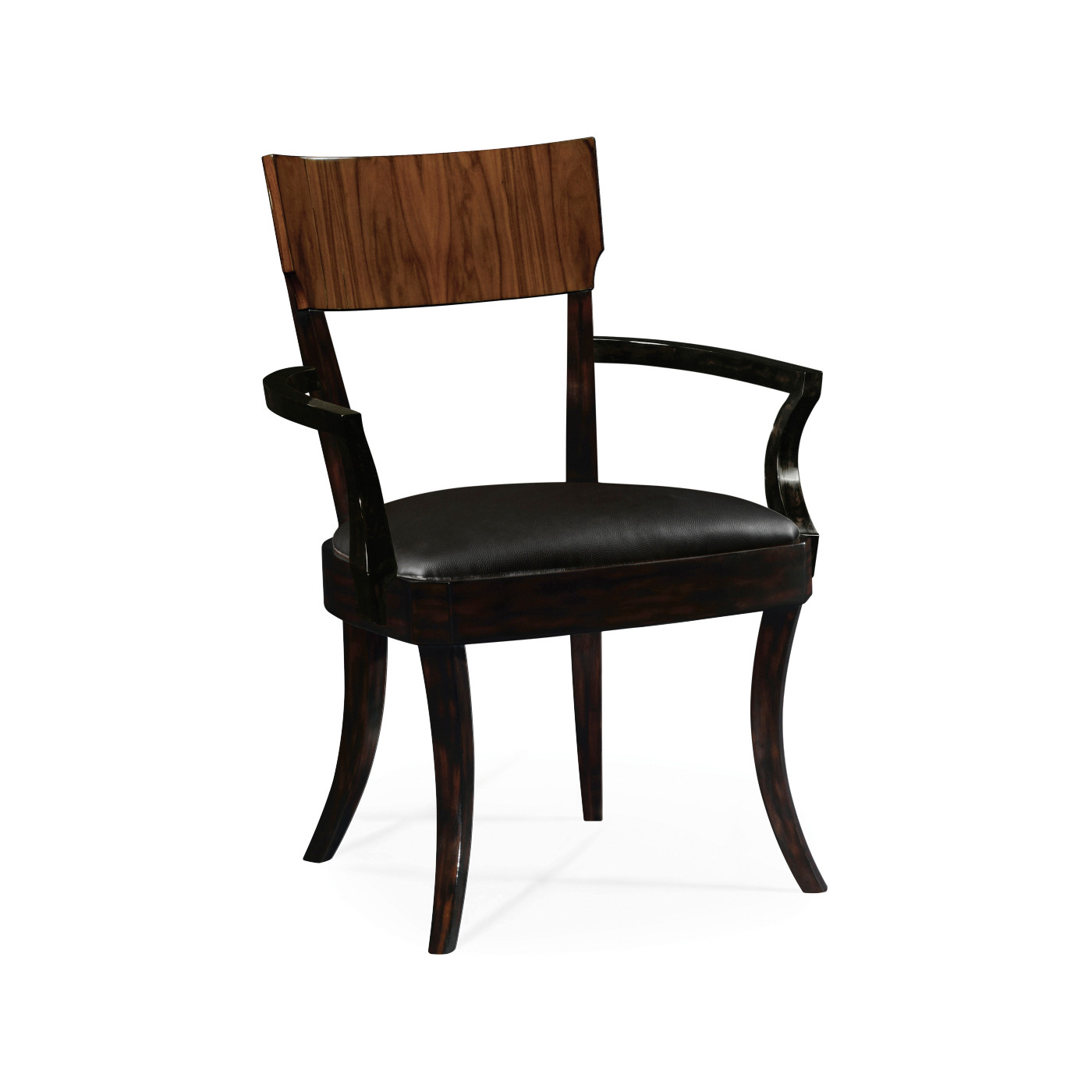 Art Deco Satin Rosewood Dining Arm Chair