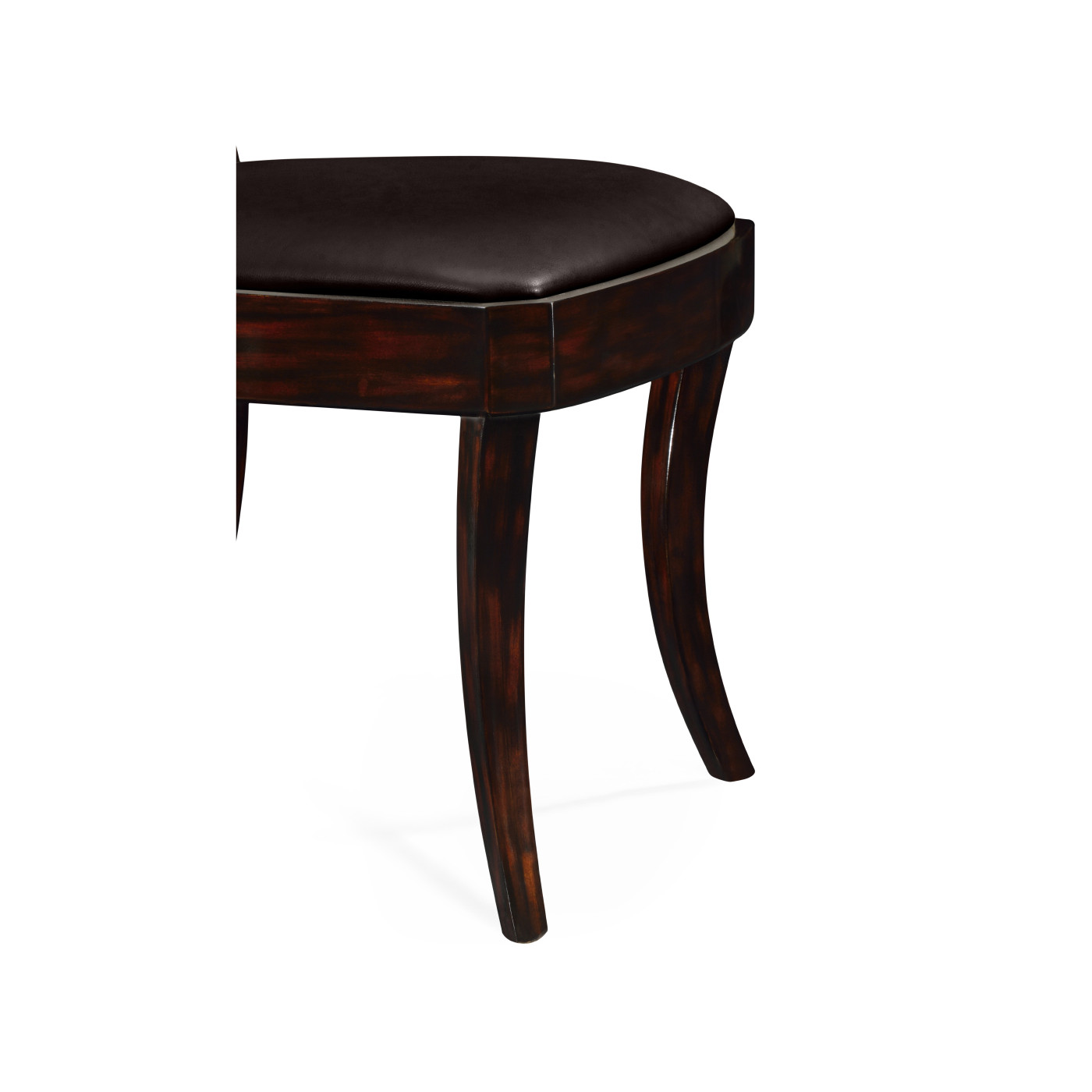 Art Deco Satin Rosewood Dining Side Chair