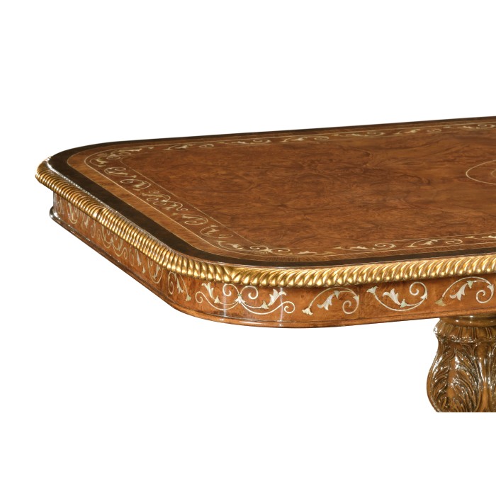 Burl & Mother of Pearl Rectangular Dining Table 95