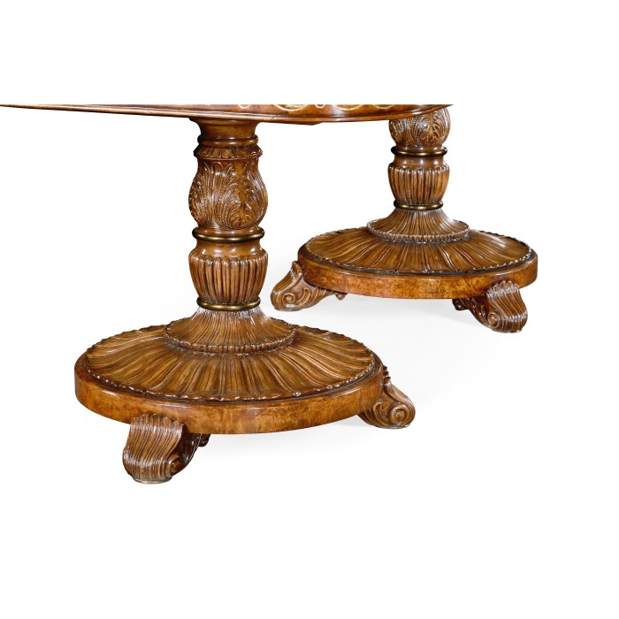 Burl & Mother of Pearl Rectangular Dining Table 95