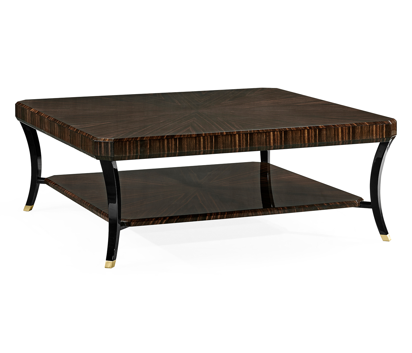 Square Art Deco Macassar Ebony High Lustre Coffee Table