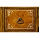 Burl and mother of pearl inlaid desk