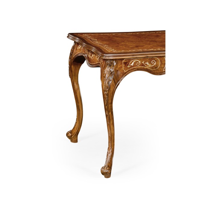 Burl and mother of pearl inlaid desk