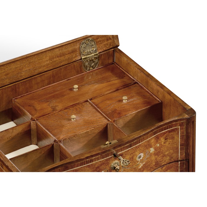 Burl & Mother of Pearl Collectors Cabinet