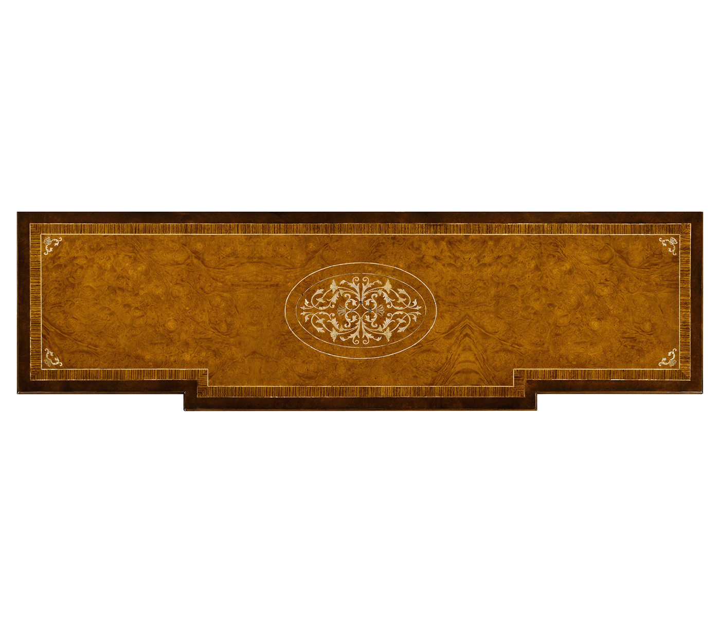 Burl & Mother of Pearl Inlaid Sideboard (Wood Door)