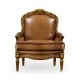 Burl & Mother of Pearl Inlaid Arm Chair