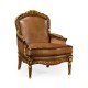 Burl & Mother of Pearl Inlaid Arm Chair
