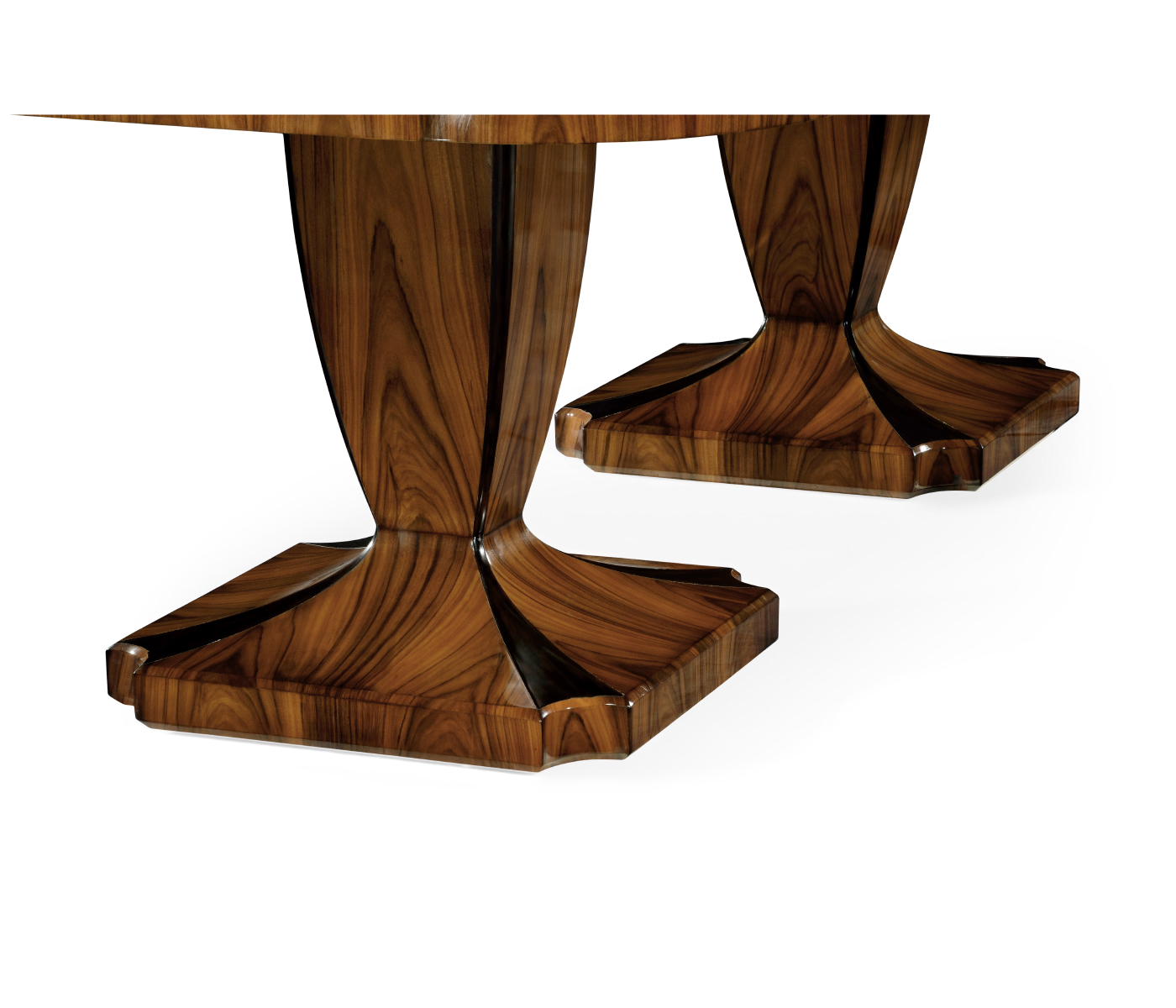 Double pedestal dining table - high sheen