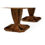 Double pedestal dining table - high sheen