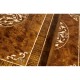 Burl and mother of pearl inlaid nest of two tables with carved legs