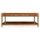 Burl and mother of pearl inlaid square coffee table