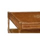 Burl and mother of pearl inlaid square coffee table