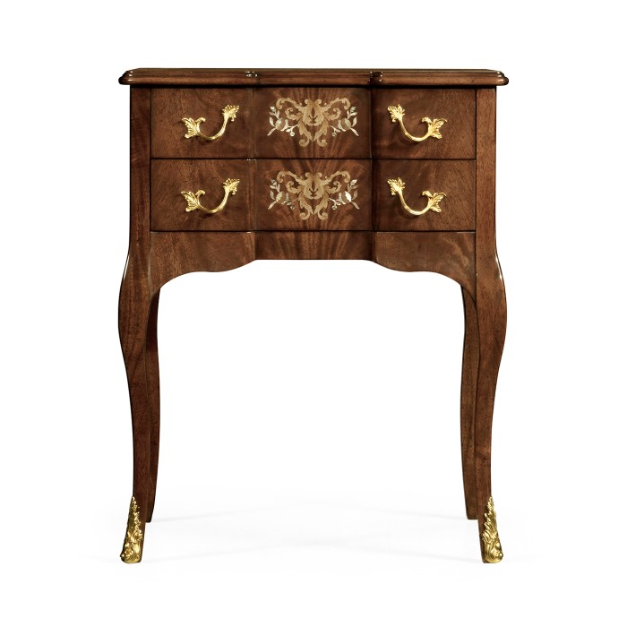 Mahogany & Mother of Pearl Bedside Chest
