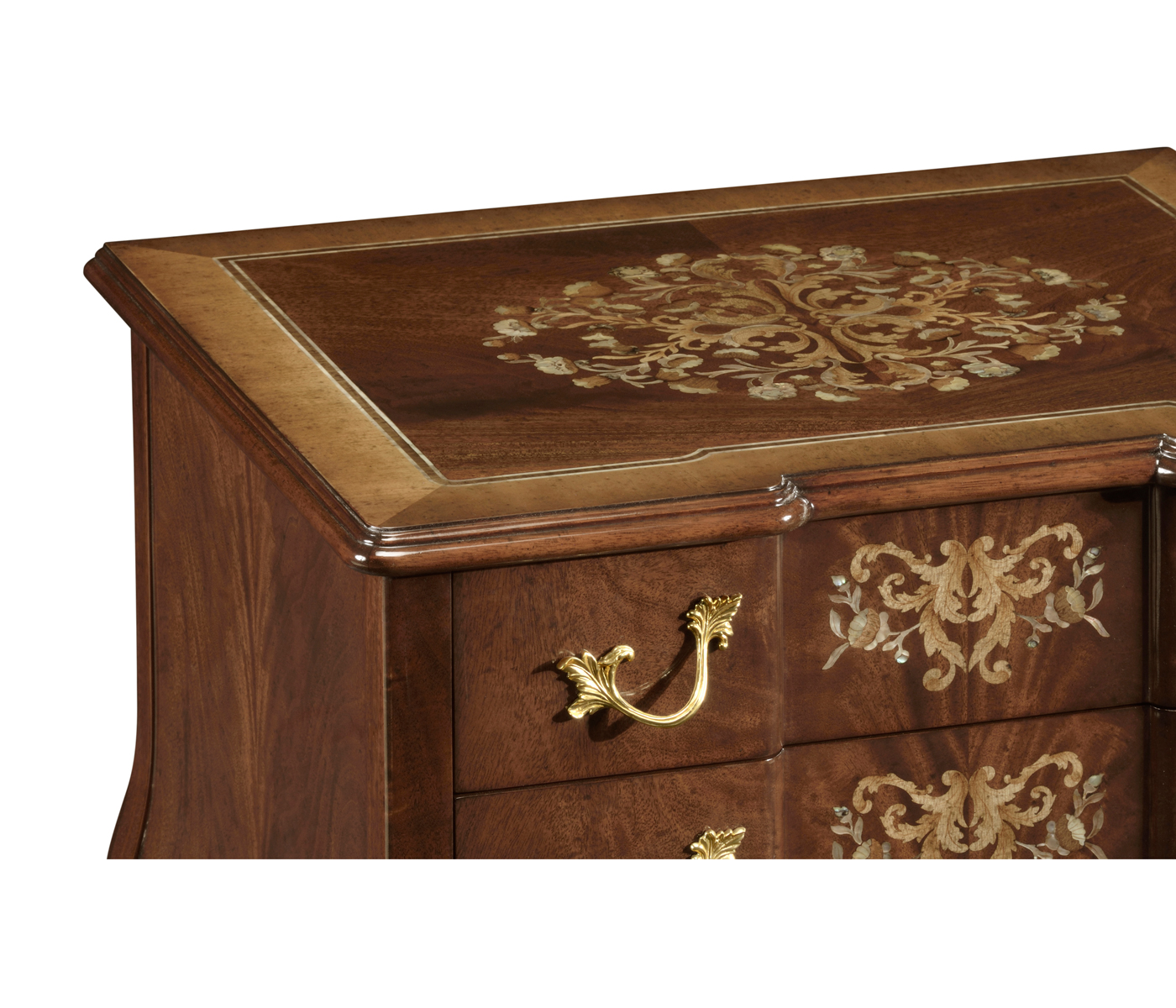 Mahogany & Mother of Pearl Bedside Chest