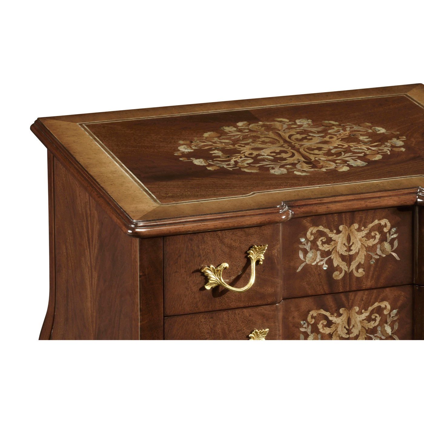 Mahogany & Mother of Pearl Bedside Chest
