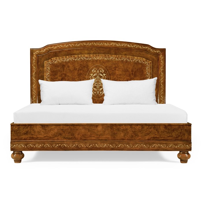 Burl and Mother of Pearl US King Bed