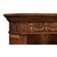 Tall Mahogany & Mother of Pearl Bookcase on Chest