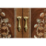 Tall Mahogany & Mother of Pearl Bookcase on Chest