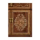 Tall Mahogany & Mother of Pearl Bookcase on Chest