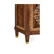 Tall Mahogany & Mother of Pearl Bookcase on Chest