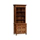 Tall Mahogany & Mother of Pearl Bookcase on Chest