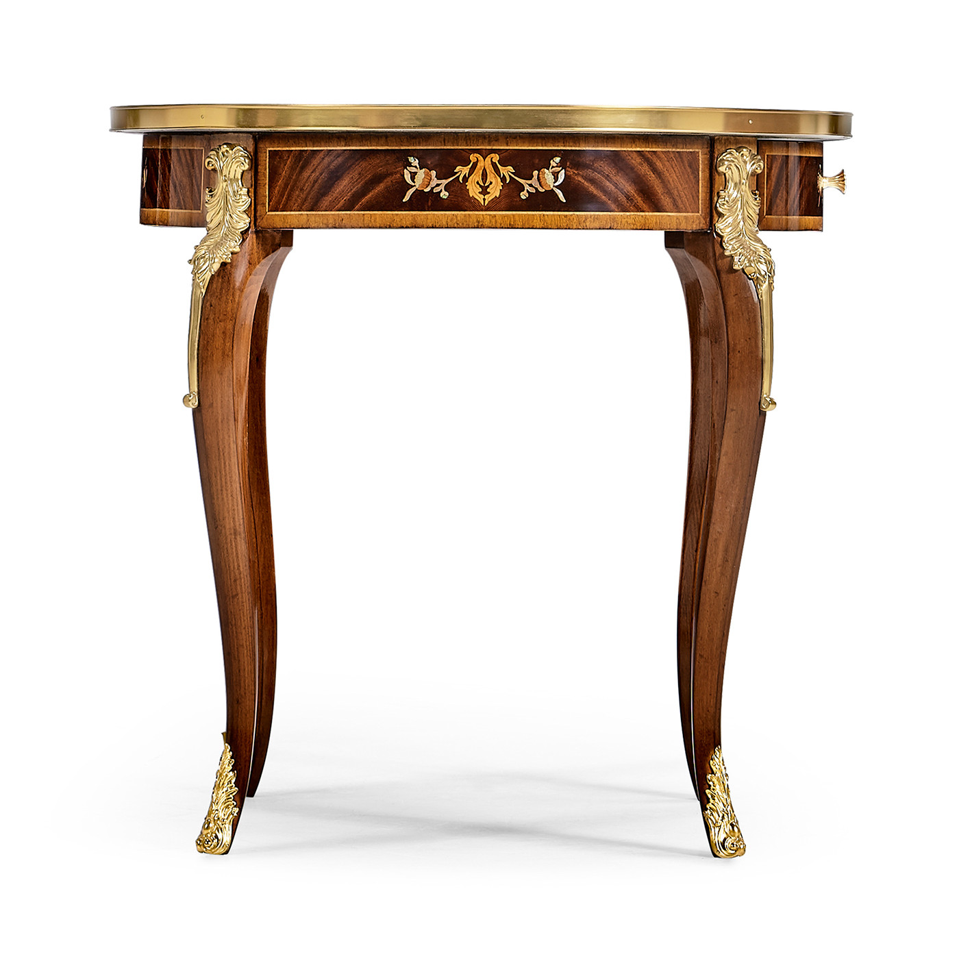 Mahogany lamp table with mother of pearl & marquetry