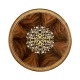 Mahogany lamp table with mother of pearl & marquetry