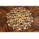 Mahogany lamp table with mother of pearl & marquetry