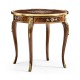 Mahogany lamp table with mother of pearl & marquetry