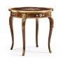Mahogany lamp table with mother of pearl & marquetry