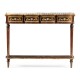 Mahogany console table with mother of pearl & marquetry
