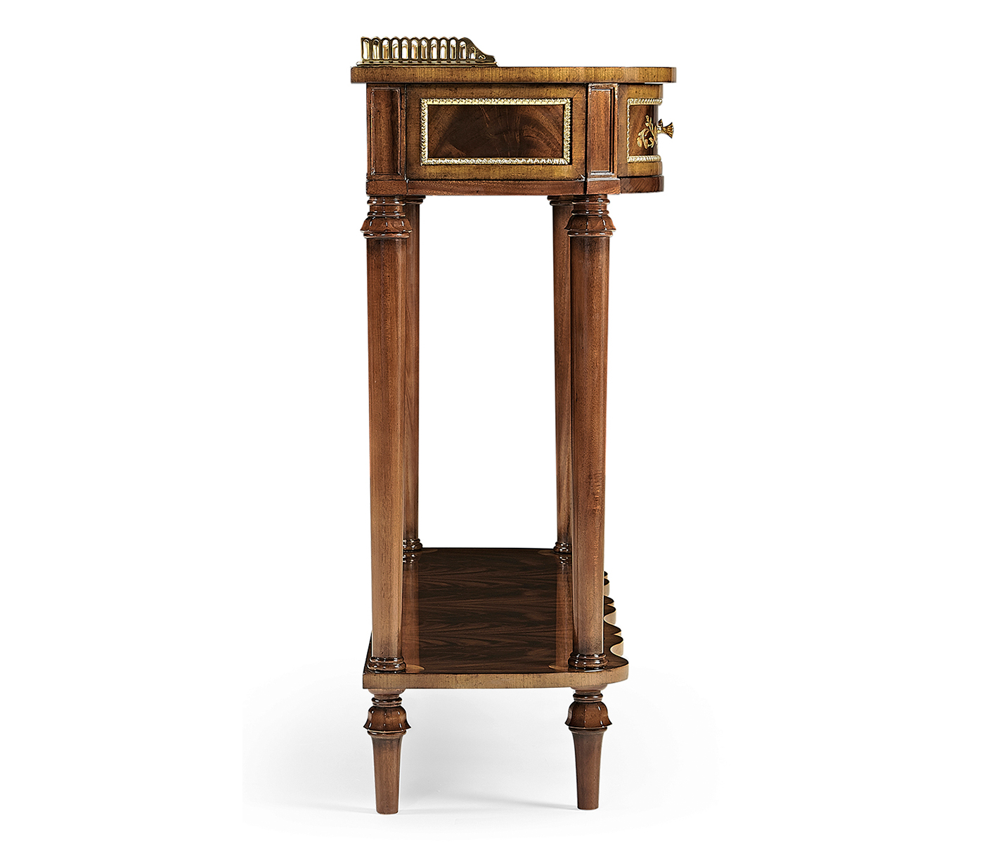 Mahogany console table with mother of pearl & marquetry