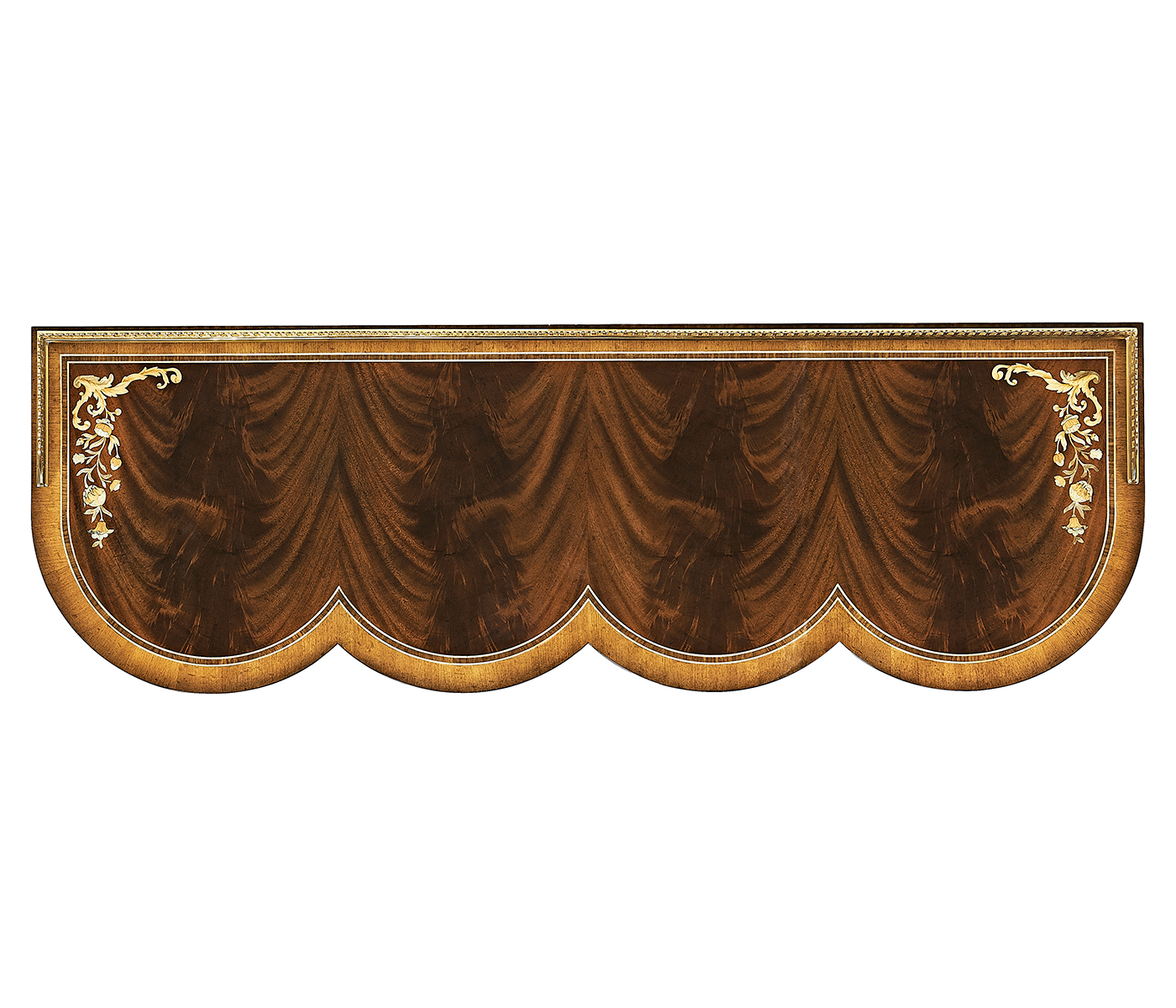 Mahogany console table with mother of pearl & marquetry