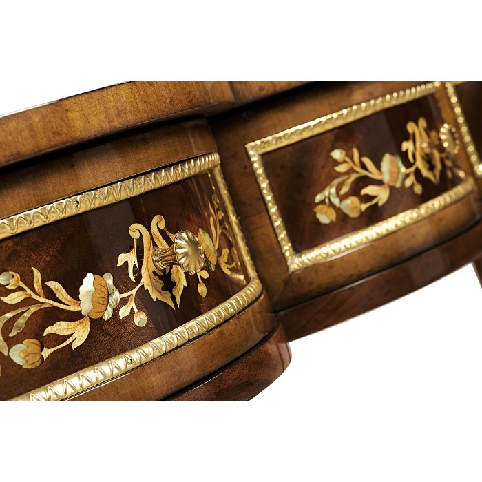 Mahogany console table with mother of pearl & marquetry