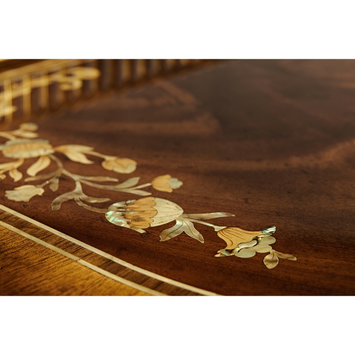 Mahogany console table with mother of pearl & marquetry
