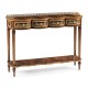 Mahogany console table with mother of pearl & marquetry