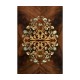 Mahogany & Mother of Pearl Demilune Cabinet