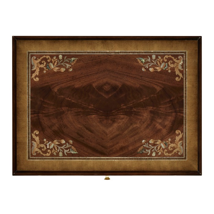 Mahogany side table with mother of pearl & marquetry