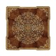 Mahogany Square Coffee Table with Brass Details