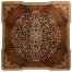 Mahogany Square Coffee Table with Brass Details