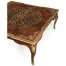 Mahogany Square Coffee Table with Brass Details