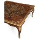 Mahogany Square Coffee Table with Brass Details