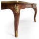 Mahogany Square Coffee Table with Brass Details