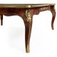 Mahogany Square Coffee Table with Brass Details